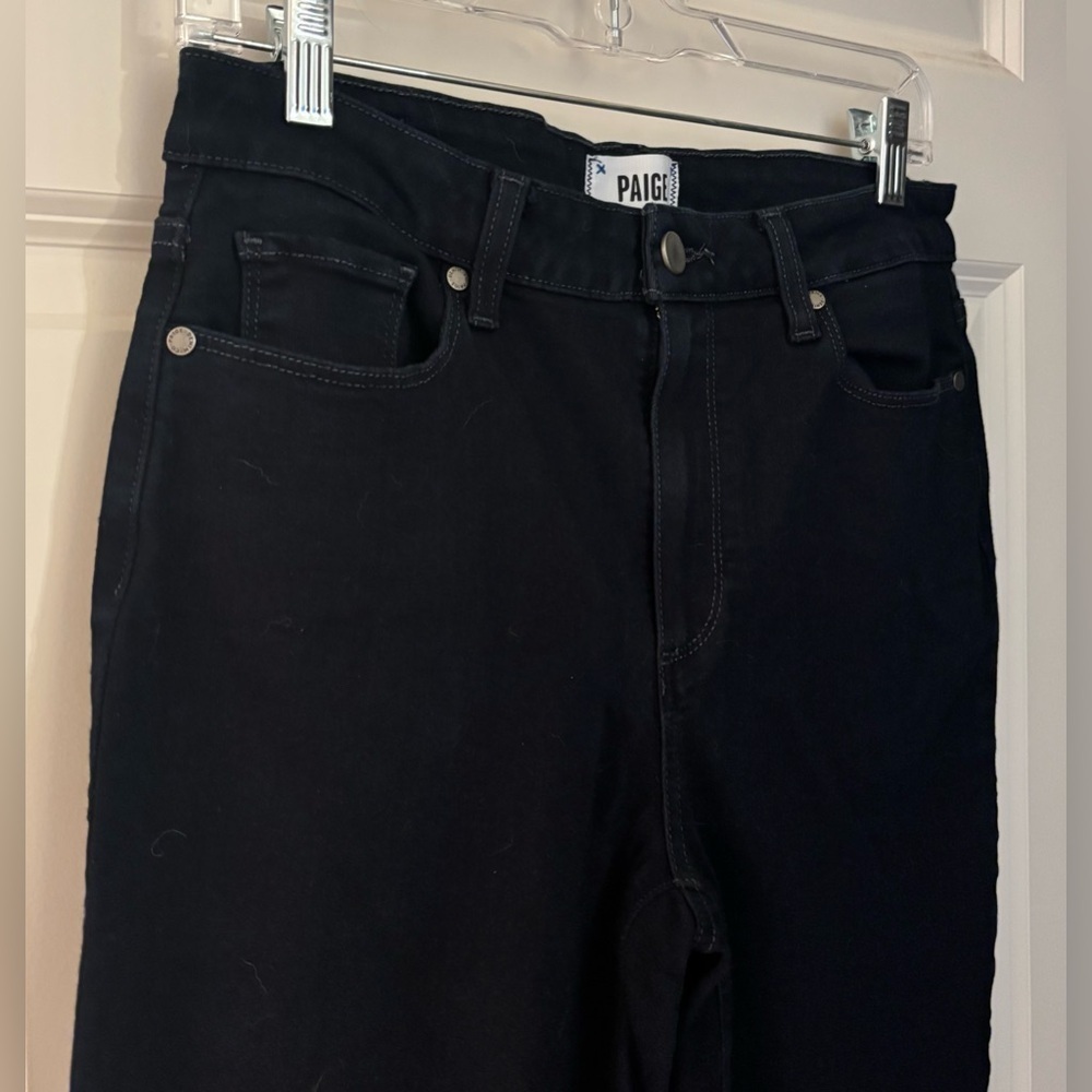 Paige Hoxton High Rise Skinny Jeans, Extra Dark Wash, Size 30 - Picture 2 of 12